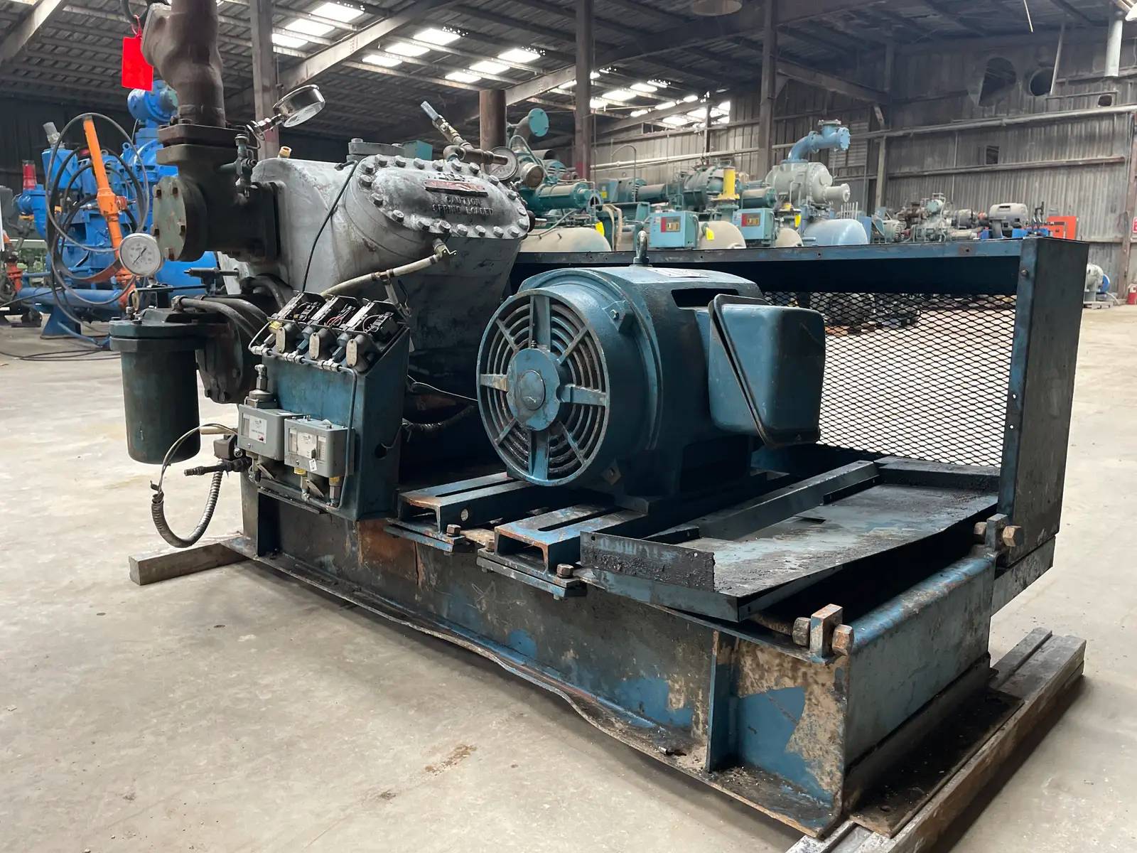 50 HP Vilter 454XL, 4-Cylinder Reciprocating Compressor, Belt Driven, 230/460 V, 1200 RPM, 199 CFM - Image 4