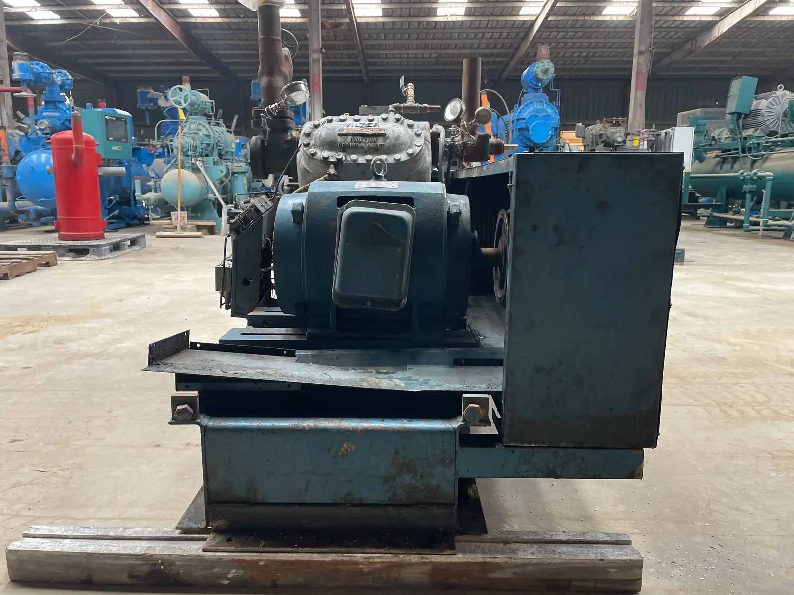 50 HP Vilter 454XL, 4-Cylinder Reciprocating Compressor, Belt Driven, 230/460 V, 1200 RPM, 199 CFM - Image 5
