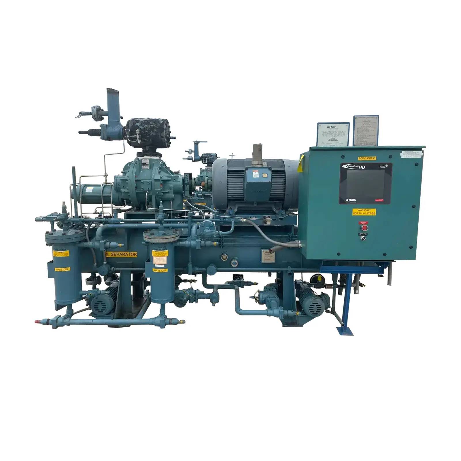 200 HP Frick RWB-II-60, Rotary Screw Compressor Package, 460 V, 3600 RPM, 300 psig - Image 1