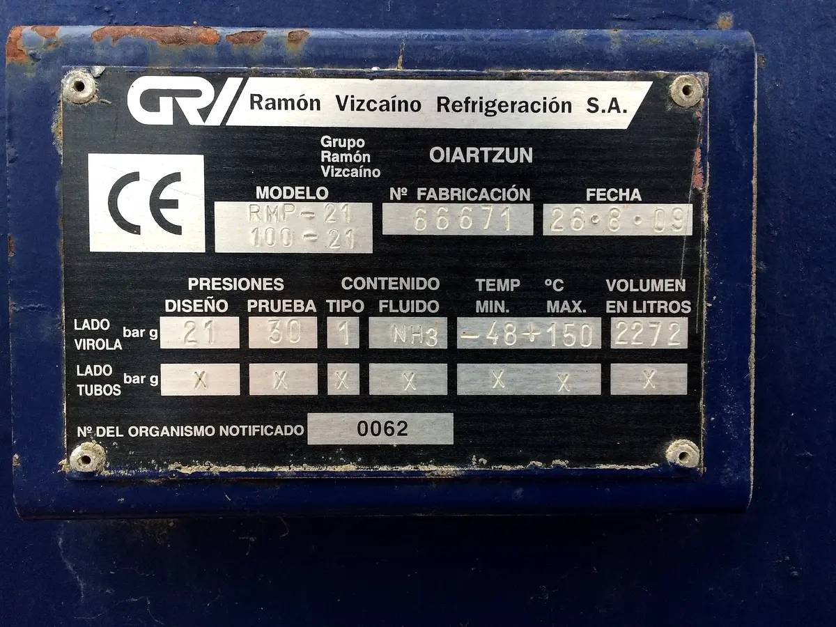 600 HP Ramon Vizcaino Refrigeracion 250-VMD-2.6, Rotary Screw Compressor Package, 400/600 V, 2009 - Image 10