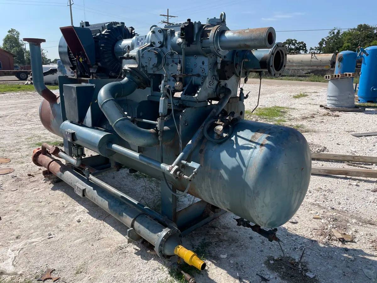 300 HP York-Sabroe SAB 83, Rotary Screw Compressor Package, 460 V, 602 psig, Missing Control Panel, 2004 - Image 4