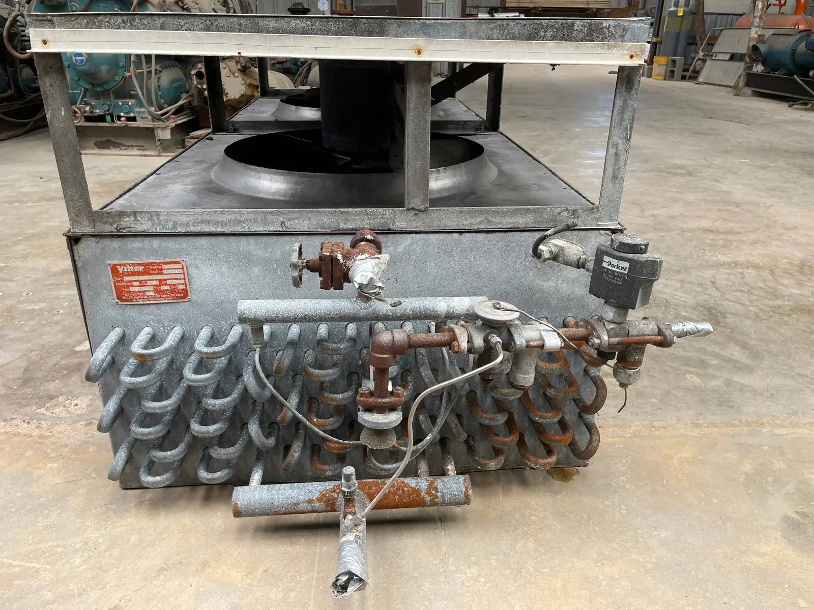 2 Fans, Vilter UF 21-64-1/2-XA-HGC, Ammonia Evaporator Coil - 9 TR, Low Temperature, 2 HP, 11600 CFM, 550 FPM - Image 4