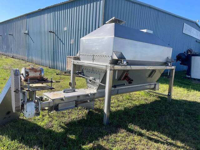 Custom, Stainless Steel Ice Storage Holding Bin & Conveyor, Screw Auger/Ice Dispenser, 1 HP, 48" x 48" x 9' - Image 6