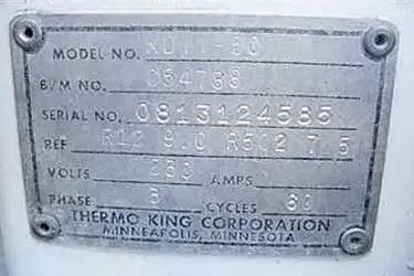 Thermo King KD II-50, Electric/Diesel Refrigerated Box, 20' L x 7 ' 0' width x 7' 6" H, 5/4.2 HP, 1990 - Image 9