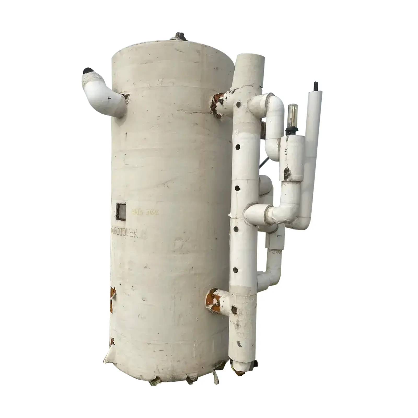528 gallon RVS, Vertical Ammonia Subcooler, 36" diameter x 96" L Tank, 1989 - Image 2