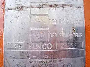 140 gallon E.L. Nickell C-1930, Ammonia Vertical Receiver, 24" diameter x 72" L Tank, 150 Psi @ 650 F to -20 F - Image 9