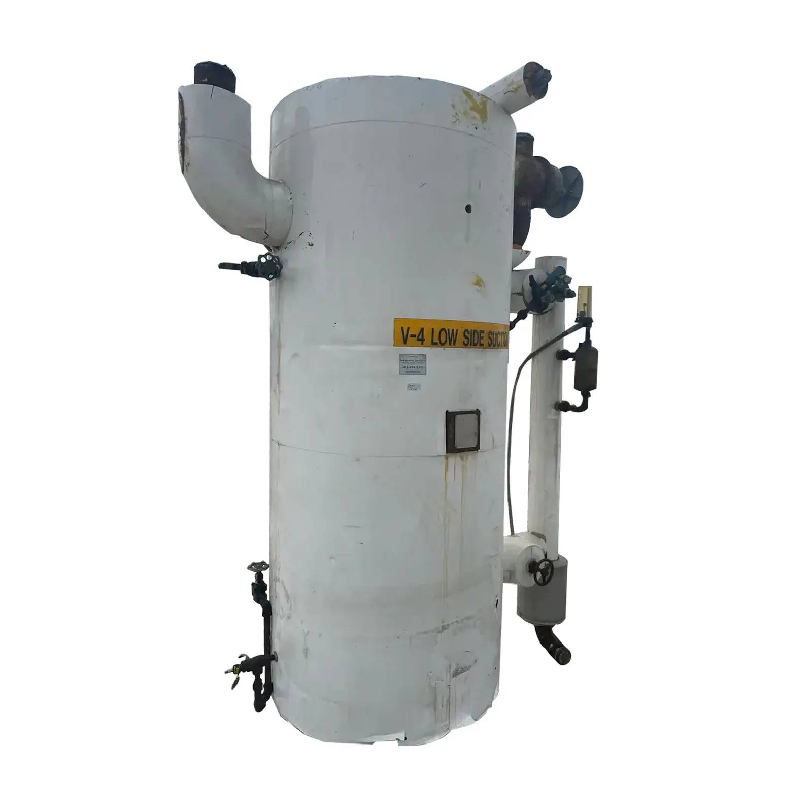 408 gallon E.L. Nickell C-3290, Vertical Ammonia Suction Trap, 40" diameter x 75" L Tank, 150 PSI @ 650 F - Image 2