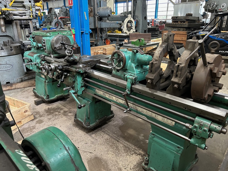 18" x 78" Axelson #16", engine lathe, 11" swing over cross slide, 3-jaw 12" chuck, steady rest, 15 HP, 1952 - Image 2
