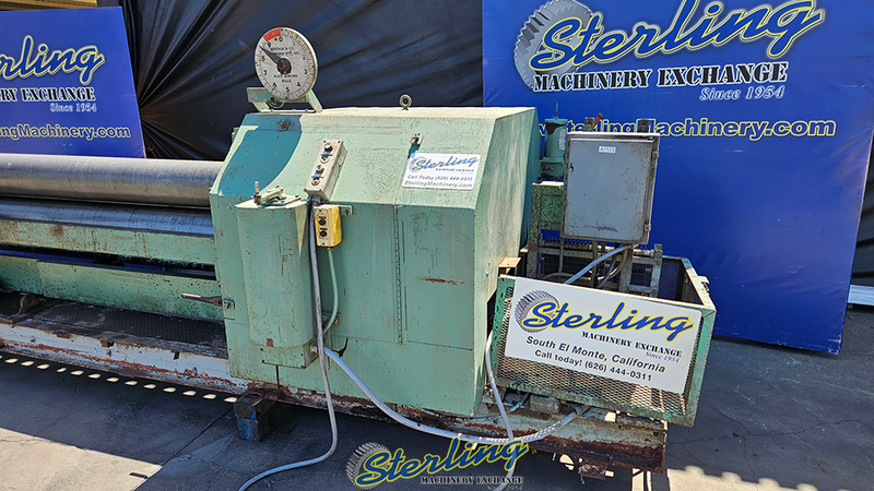 12' x 5/16" Bertsch #8-B, initial pinch power roll, 10.5" roll diameter, 6-12 FPM, rear roll geared & lower - Image 6