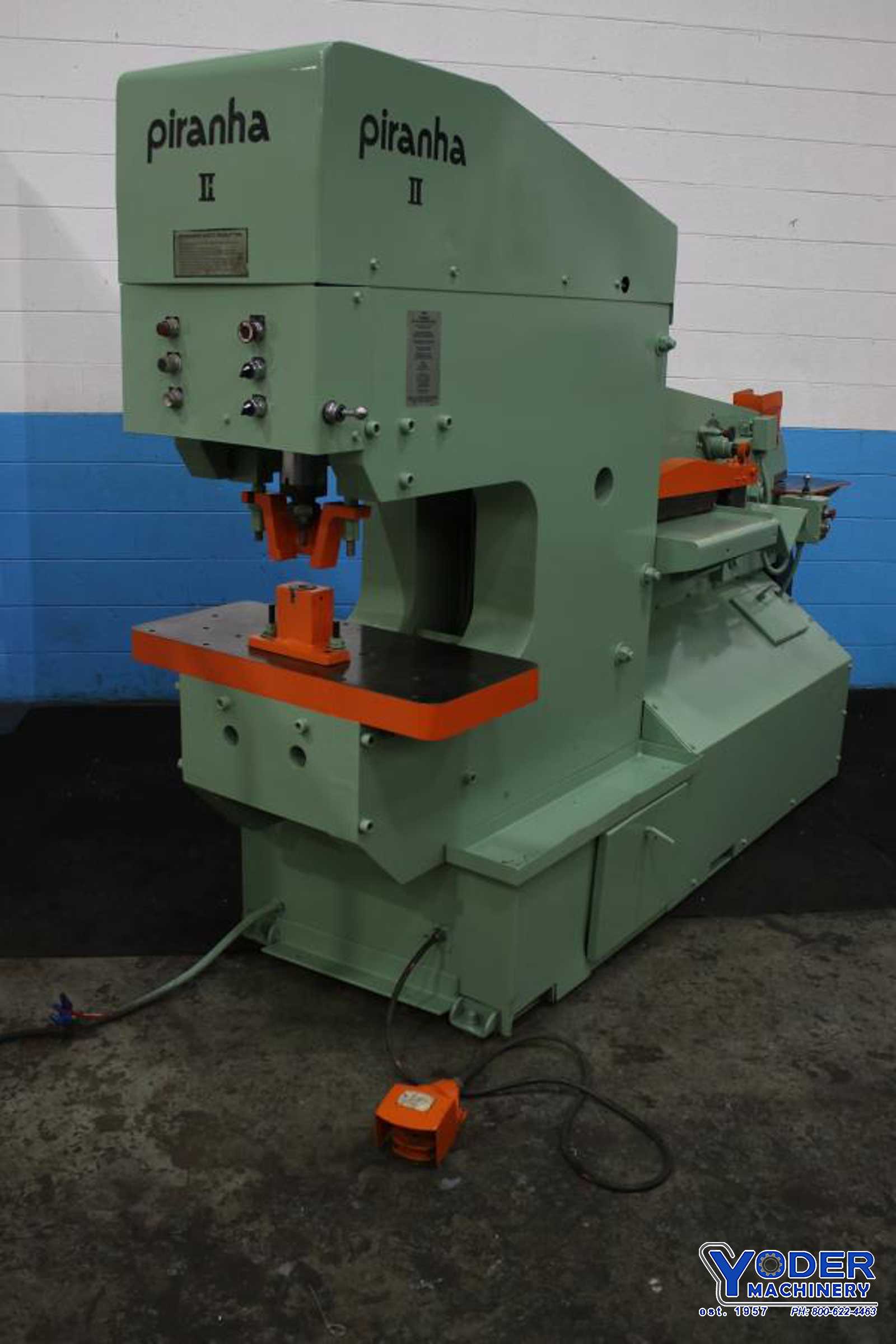 6" x 6" x 5/8" Piranha #PII140, hydraulic ironworker, 140 ton, 20 HP, joystick controls, 1997, #76404 - Image 1