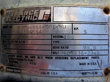100 GPM, Foster-Wheeler #R2-5, Positive Displacement Pump, 0.5 Gallons, 5 HP, 150000 SSU, 1710 RPM motor - Image 5