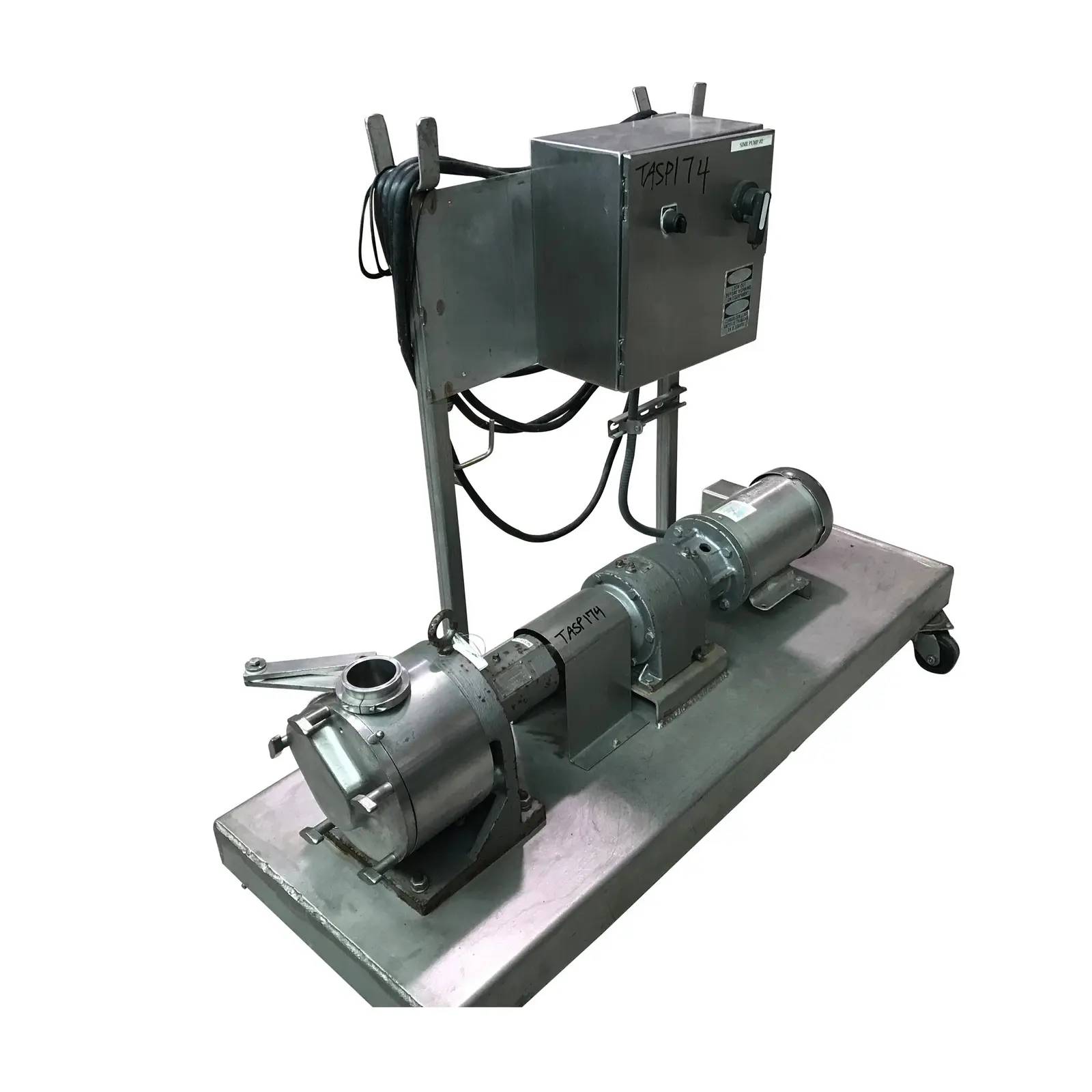 Sine #SPS-35, Positive Displacement Pump, 3 HP, 1760 RPM, 208-230/460 V, 154 RPM speed, (2) 3" Tri-clamp - Image 1