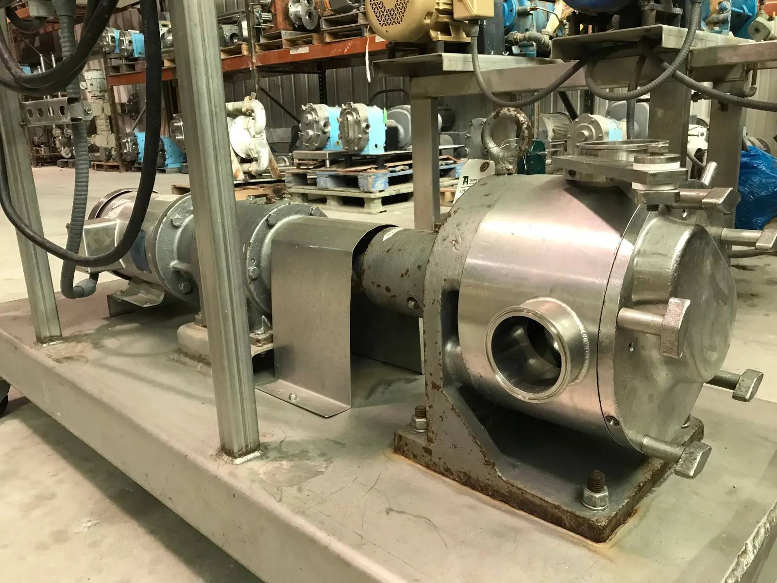 Sine #SPS-35, Positive Displacement Pump, 3 HP, 1760 RPM, 208-230/460 V, 154 RPM speed, (2) 3" Tri-clamp - Image 4
