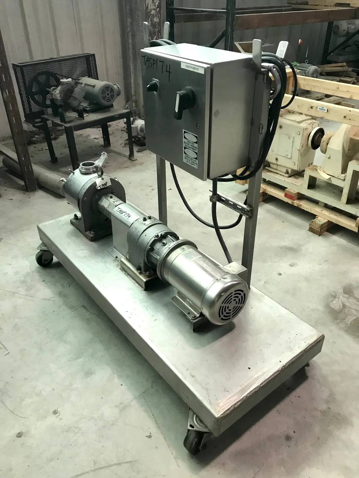 Sine #SPS-35, Positive Displacement Pump, 3 HP, 1760 RPM, 208-230/460 V, 154 RPM speed, (2) 3" Tri-clamp - Image 7