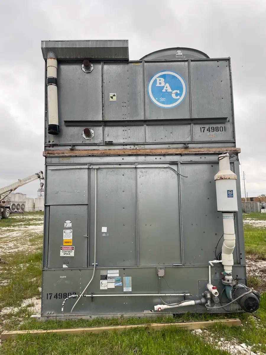 590 Ton, BAC CXV-466, Evaporative Condenser, 3 Motors, 1 Tower Unit, 900 CFM, 750 GPM - Image 4