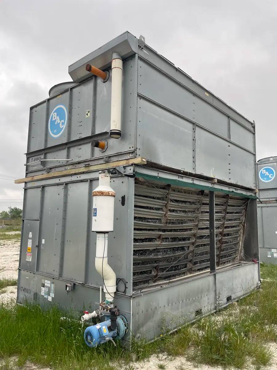590 Ton, BAC CXV-466, Evaporative Condenser, 3 Motors, 1 Tower Unit, 900 CFM, 750 GPM - Image 5