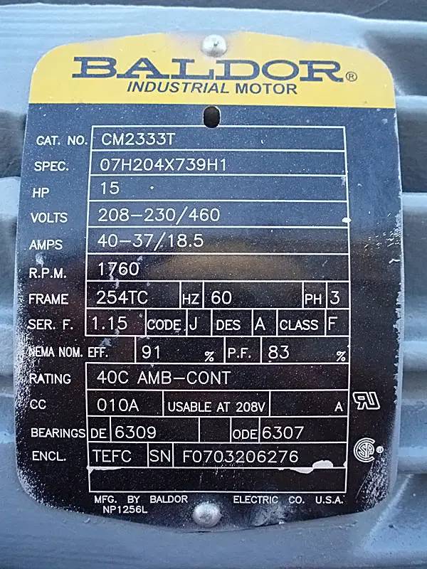 APV, Positive Displacement Pump, 15 HP, 1760 RPM, 208-230/460 V, 350 RPM speed - Image 9