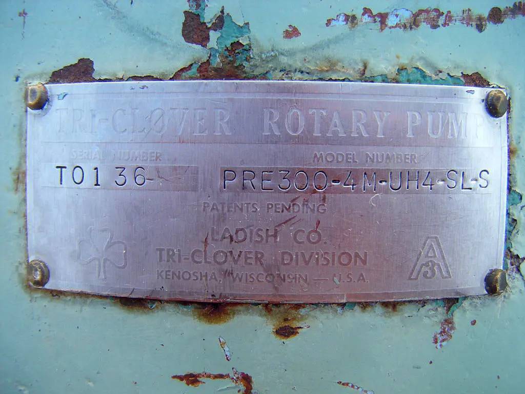 300 GPM, Tri-Clover #PRE300-4M-UH4-SL-S, Positive Displacement Pump, 10 HP, 1755 RPM, 230/460 V, 850 RPM - Image 10