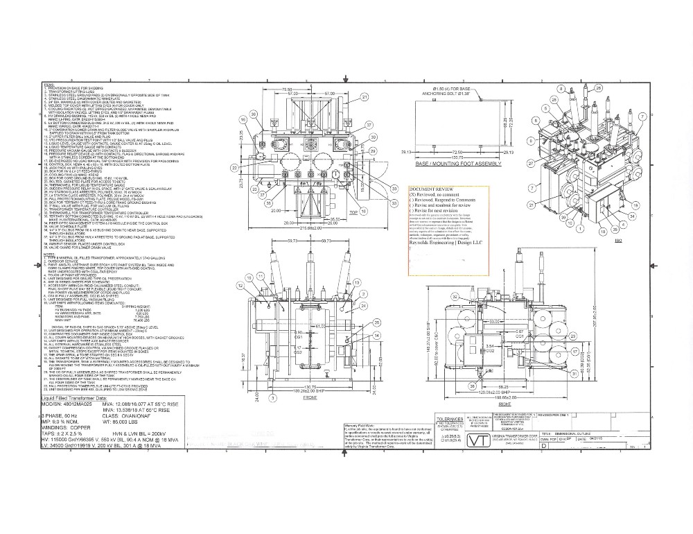 12088/16077/15538/18000 KVA 115000Y/66400 Primary, 34500Y/19920 Secondary, SUB, Unused(immediate shipment - Image 1