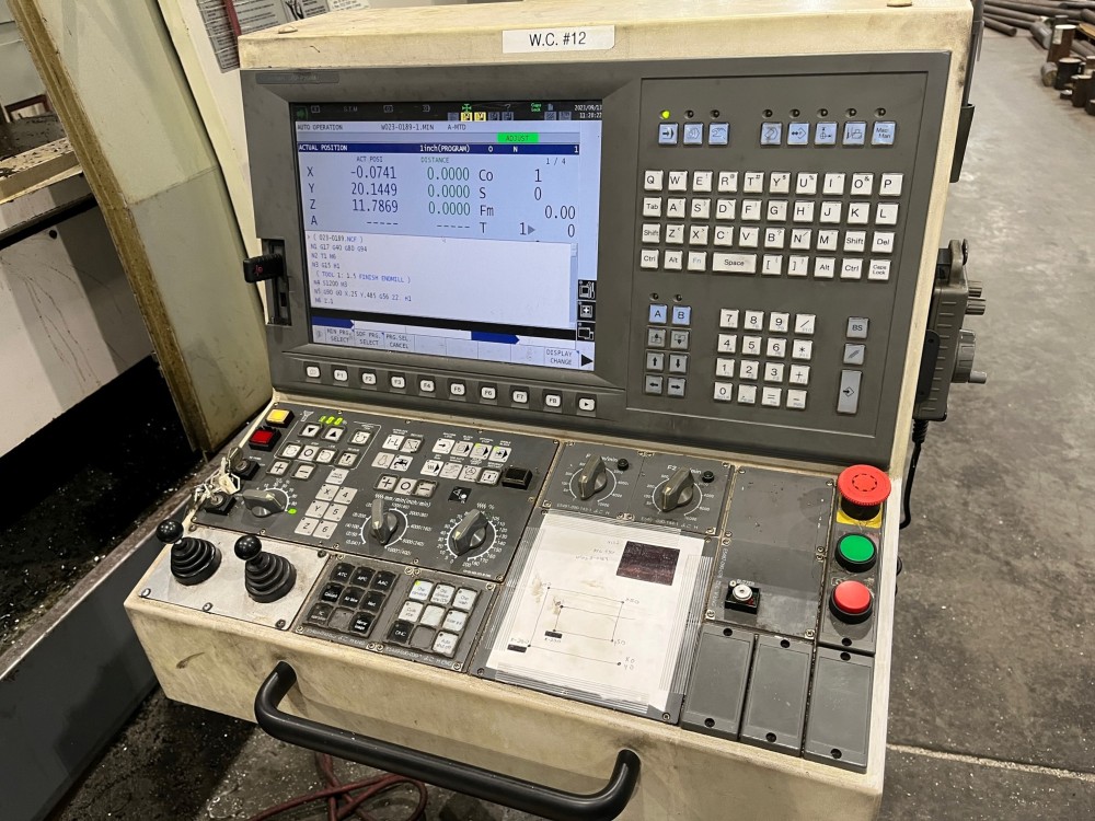 Okuma #Millac-1052VAE, OSP-P200M, 40" x120", #50,6000 RPM, thru spindle coolant, 4th axis interface, 3400 cut - Image 5