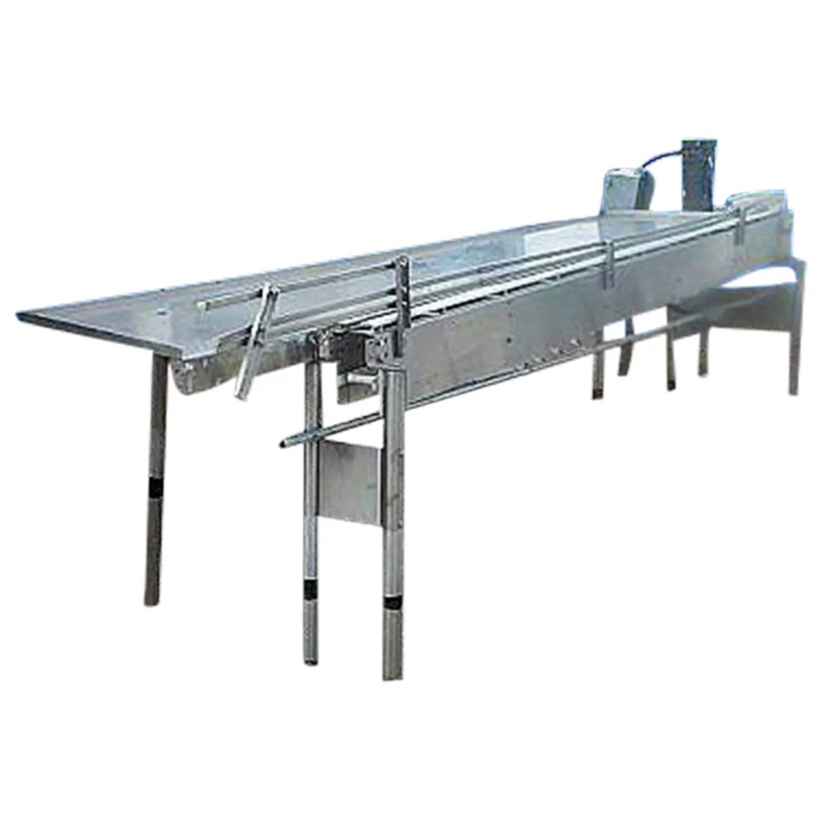 Stainless Steel Table Top Conveyor Extension with Work Table, 75 HP, 120" L x 21" width work table, 1-5/8" - Image 1