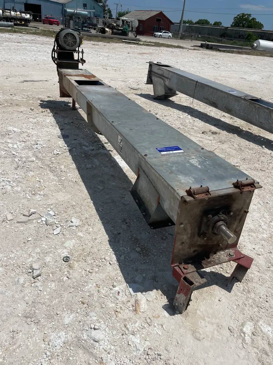 8" diameter x 8.2' long, Galvanized Steel Screw Auger Conveyor, 2 HP, 138" L x 19" width x 32" H Shipping - Image 3