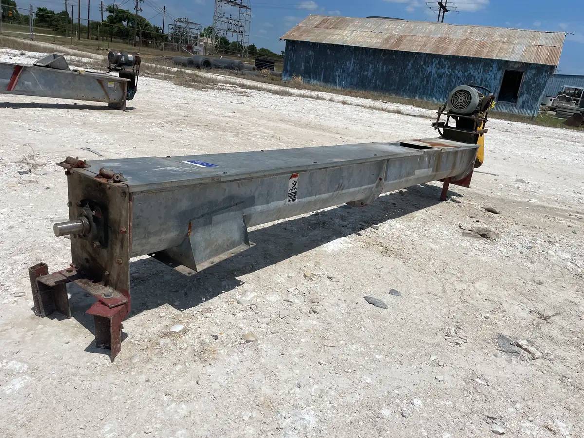 8" diameter x 8.2' long, Galvanized Steel Screw Auger Conveyor, 2 HP, 138" L x 19" width x 32" H Shipping - Image 5