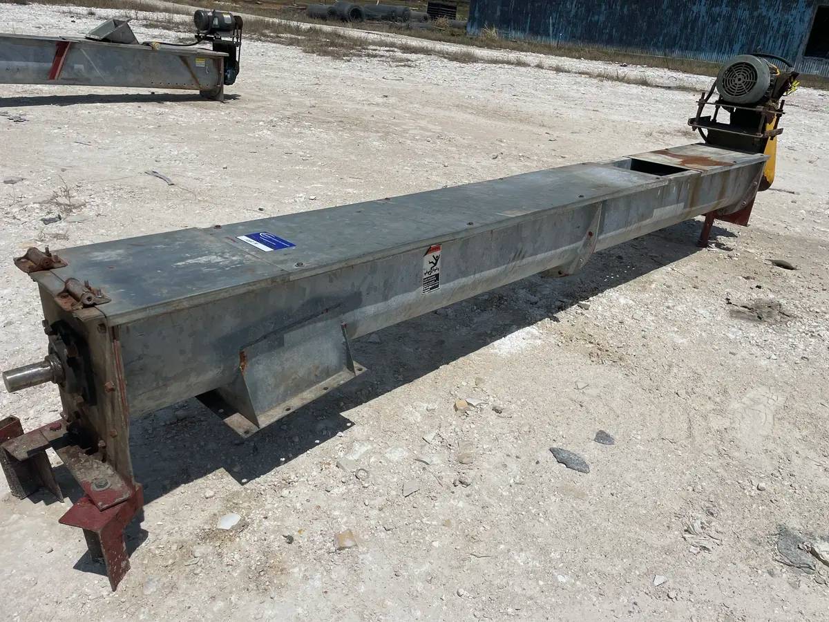 8" diameter x 8.2' long, Galvanized Steel Screw Auger Conveyor, 2 HP, 138" L x 19" width x 32" H Shipping - Image 10