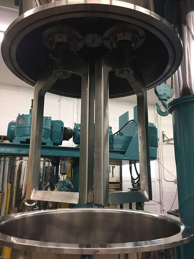 40 gallon Ross #HDM-40, double planetary mixer, Stainless Steel, vacuum, floor mount with air/oil hydraulic - Image 3