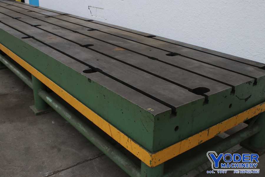 154" x 57" x 12", t-slotted floor plate/tabl, cast iron construciton, #76549 - Image 3