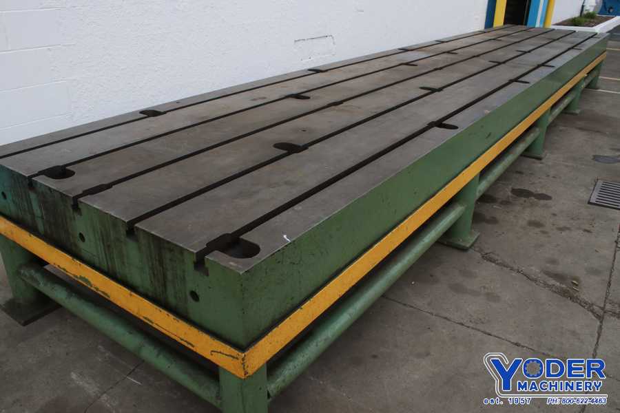 154" x 57" x 12", t-slotted floor plate/tabl, cast iron construciton, #76549 - Image 6