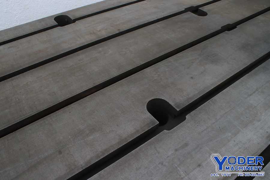 154" x 57" x 12", t-slotted floor plate/tabl, cast iron construciton, #76549 - Image 7