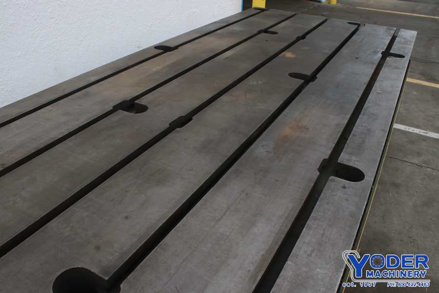 154" x 57" x 12", t-slotted floor plate/tabl, cast iron construciton, #76549 - Image 8