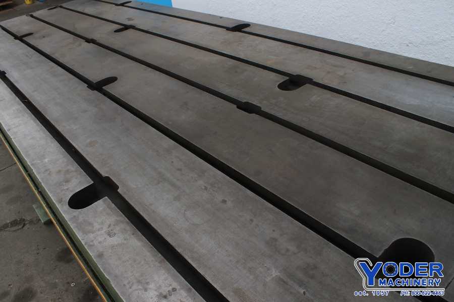 154" x 57" x 12", t-slotted floor plate/tabl, cast iron construciton, #76549 - Image 9