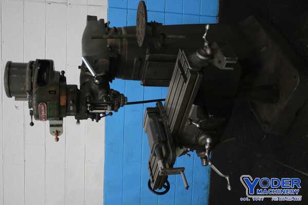 Round Tower #1-1/2, ram type vertical mill, 9" x42" table, 1 HP, forward/reverse, vise, #76541 - Image 10