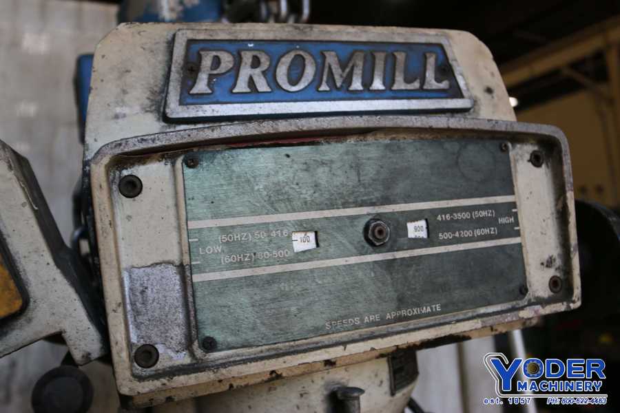 ProMill vertical milling head, 3 HP, 60-4200 RPM, 5" spindle travel, #70996 - Image 4