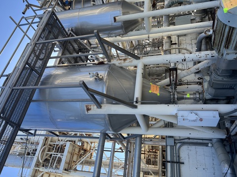 2500 gallon l & a stainles & A Stainless, 304 Stainless Steel tank, 6' dia. x 10' straight side, 5' cone - Image 2