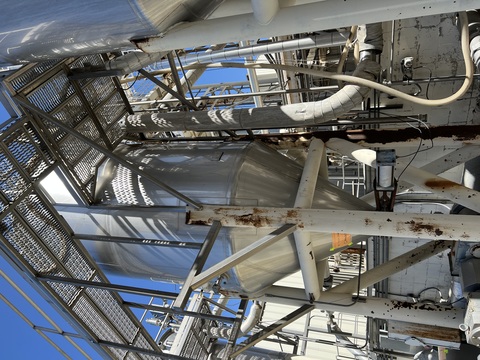 2500 gallon l & a stainles & A Stainless, 304 Stainless Steel tank, 6' dia. x 10' straight side, 5' cone - Image 5