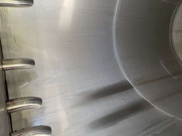 2500 gallon l & a stainles & A Stainless, 304 Stainless Steel tank, 6' dia. x 10' straight side, 5' cone - Image 8