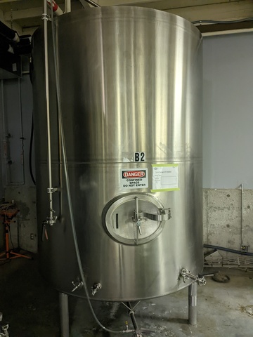 1860 gallon Ripley Stainless 60 BBL Brite tank, Stainless Steel construction, 20 psi, 2000 - Image 1