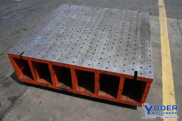 53-1/2" x 54" x 1-3/4", Drilled & tapped plate, #76525 - Image 1