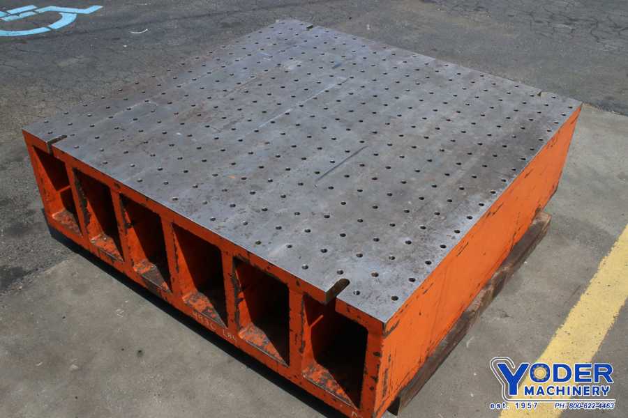53-1/2" x 54" x 1-3/4", Drilled & tapped plate, #76525 - Image 7