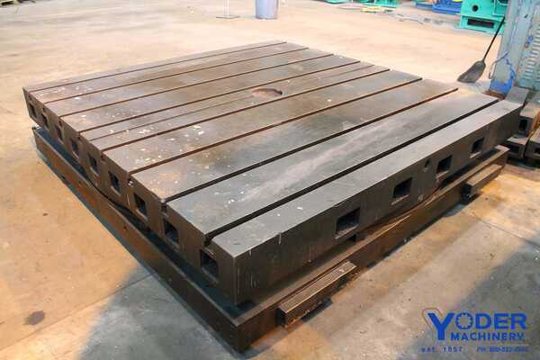 96" x 96" Giddings & Lewis, rotary air lift table, 75000 lb. capacity, hydrostatic, #57311 - Image 7