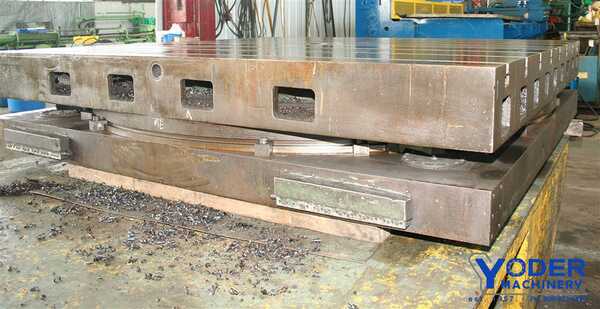 96" x 96" Giddings & Lewis, rotary air lift table, 75000 lb. capacity, hydrostatic, #57311 - Image 10