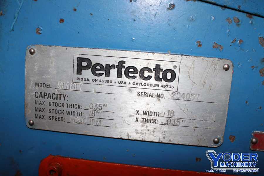 18" x .035" Perfecto #S171717, straightener, 3600 IPM, serial #204057, #76435 - Image 8
