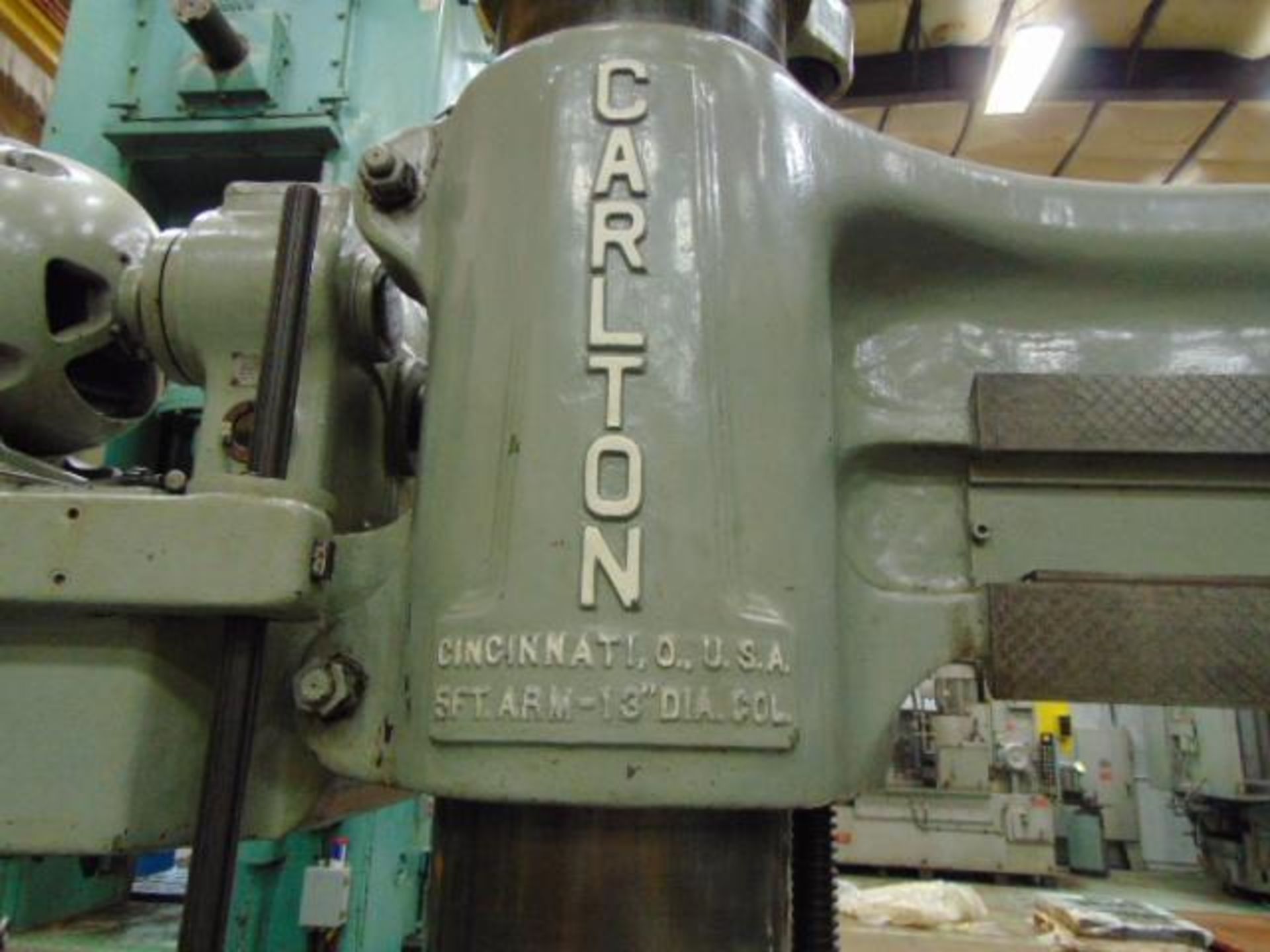 5' -13" Carlton #3A, box table, tapping, power arm elevation, power clamping to arm, column & head, #5MT - Image 9