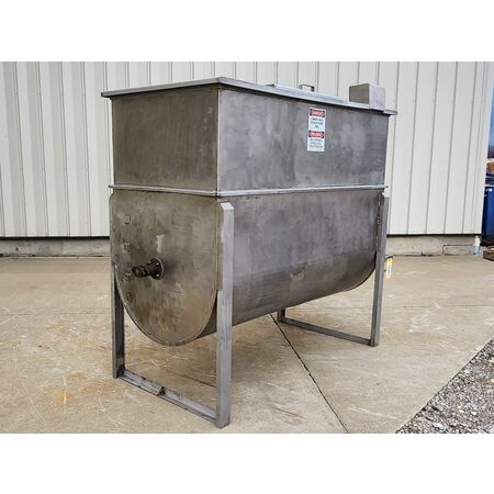 Stainless Steel Horizontal Liquid Mixer, 350 Gal. capacity, 36" diameter x 6' L chamber, 32" diameter rotor - Image 4