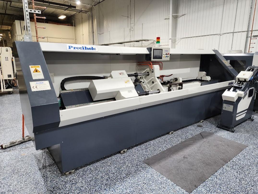 1/2" x 60" Precihole #BRVN-12/1-800, single spindle, rifling machine, Mitsubishi / Siemens touch screen PLC - Image 1
