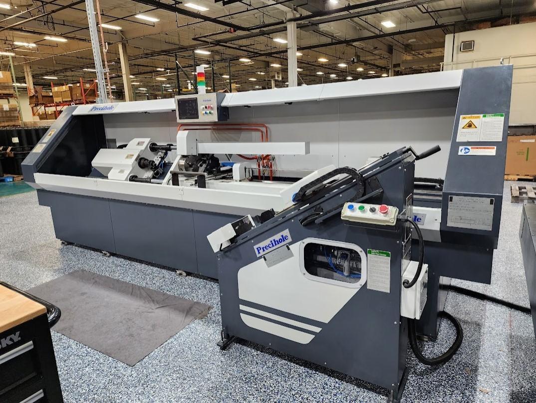 1/2" x 60" Precihole #BRVN-12/1-800, single spindle, rifling machine, Mitsubishi / Siemens touch screen PLC - Image 2