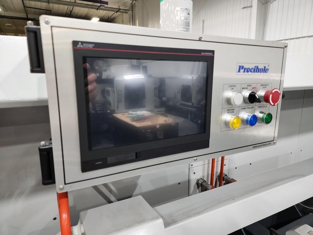 1/2" x 60" Precihole #BRVN-12/1-800, single spindle, rifling machine, Mitsubishi / Siemens touch screen PLC - Image 5